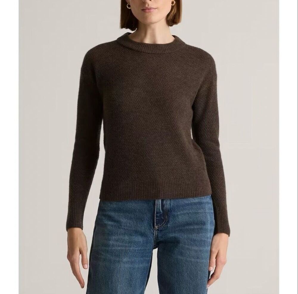 Quince Baby Alpaca Wool Diamond Stitch Sweater M